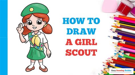 scout ranger drawing easy|How to Draw a Cute Girl Scout (Easy) I Camping Scene Tutorial.